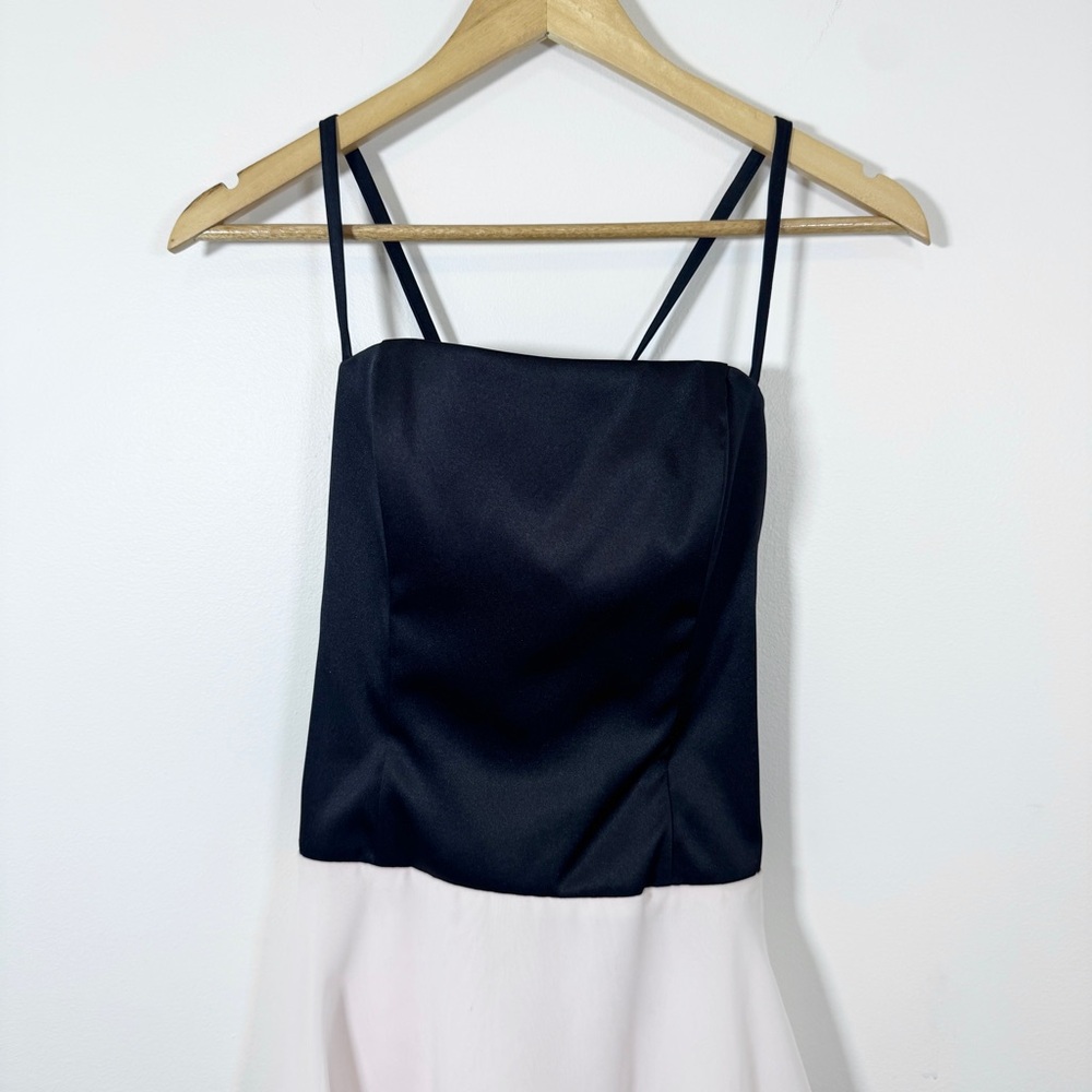 Jessica McClintock - Black and Light Pink Tiered Dress - Picture 3 of 12